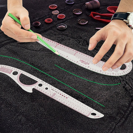 9pc French Curve Ruler Set DIY Sewing Pattern Measuring Tool for Dressmaker.