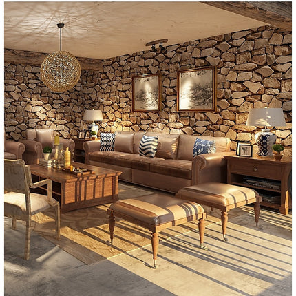 Rustic Rock Brick Wallpaper.