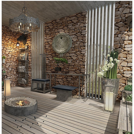 Rustic Rock Brick Wallpaper.