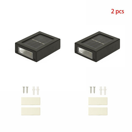 2pc Outdoor Solar LED Deck Lights Garden Patio Pathway Stairs Warm White.