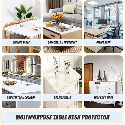 PVC Tablecloth Protector Table Cover Dining Table Cloth Plastic 2134x1070mm 1.5mm.