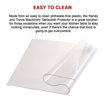 PVC Tablecloth Protector Table Cover Dining Table Cloth Plastic 2134x1070mm 1.5mm.