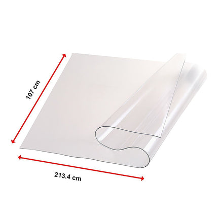 PVC Tablecloth Protector Table Cover Dining Table Cloth Plastic 2134x1070mm 1.5mm.
