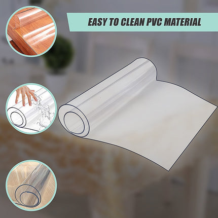 PVC Tablecloth Protector Table Cover Dining Table Cloth Plastic 2800x1170mm 2.0mm.