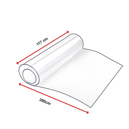 PVC Tablecloth Protector Table Cover Dining Table Cloth Plastic 2800x1170mm 2.0mm.