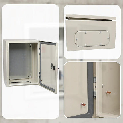 Carbon Steel Electrical Enclosure Box IP65 Wall Mount 400 x 300 x 200 mm.