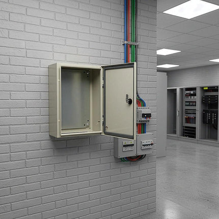 Carbon Steel Electrical Enclosure Box IP65 Wall Mount 400 x 300 x 200 mm.