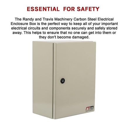 Carbon Steel Electrical Enclosure Box IP65 Wall Mount 400 x 300 x 200 mm.
