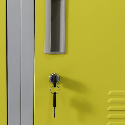 12-Door Locker for Office Gym Shed School Home Storage - Standard Lock with 2 Keys.