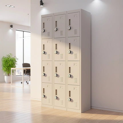 12-Door Locker for Office Gym Shed School Home Storage - Standard Lock with Keys.
