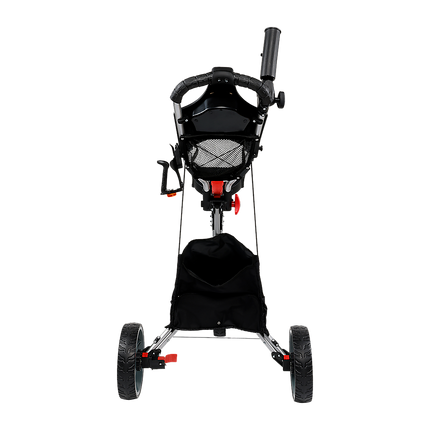 Golf Club Buggy Trolley Cart Compact Foldable 3 Wheel.
