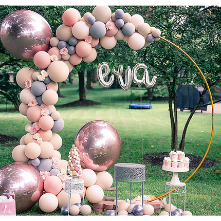 3M Gold Wedding Hoop Round Circle Arch Backdrop Flower Display Stand Frame Background.