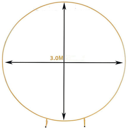 3M Gold Wedding Hoop Round Circle Arch Backdrop Flower Display Stand Frame Background.
