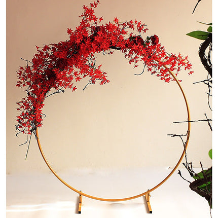 3M Gold Wedding Hoop Round Circle Arch Backdrop Flower Display Stand Frame Background.
