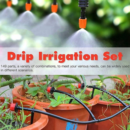 Drip Irrigation System Plant Self Garden Watering Hose Spray Kit.