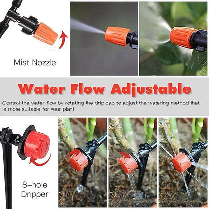 Drip Irrigation System Plant Self Garden Watering Hose Spray Kit.