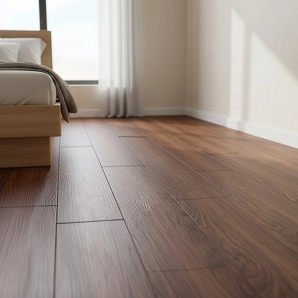 Vinyl Floor Tiles Self Adhesive Flooring Teak Wood Grain 16 Pack 2.3SQM.