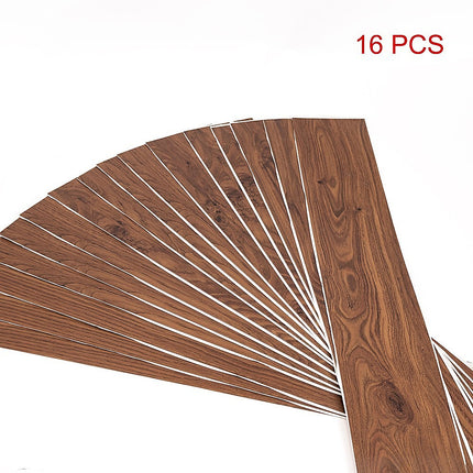 Vinyl Floor Tiles Self Adhesive Flooring Teak Wood Grain 16 Pack 2.3SQM.