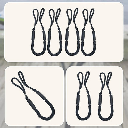 4 Pack Marine Bungee Dock Line Boat Mooring Rope Anchor Cord Stretch.