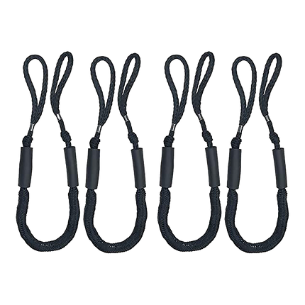 4 Pack Marine Bungee Dock Line Boat Mooring Rope Anchor Cord Stretch.