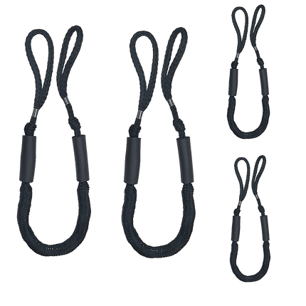 4 Pack Marine Bungee Dock Line Boat Mooring Rope Anchor Cord Stretch.