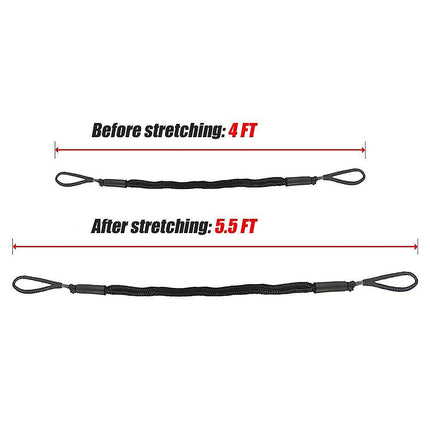 4 Pack Marine Bungee Dock Line Boat Mooring Rope Anchor Cord Stretch.