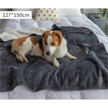 Premium Waterproof Reversible Pet Dog Blanket Bed Protects Couch Bed from Spills.