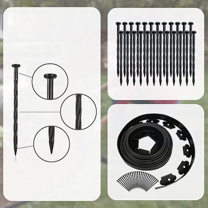 Landscape No Dig Lawn Garden Edging Kit 10m Flexible Durable Border Paver.