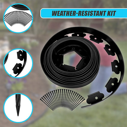 Landscape No Dig Lawn Garden Edging Kit 10m Flexible Durable Border Paver.
