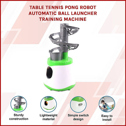 Table Tennis Pong Robot Automatic Ball Launcher Training Machine.