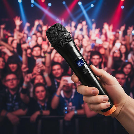 2 x Wireless Microphone Handheld Cordless Professional Mic Karaoke Receiver.