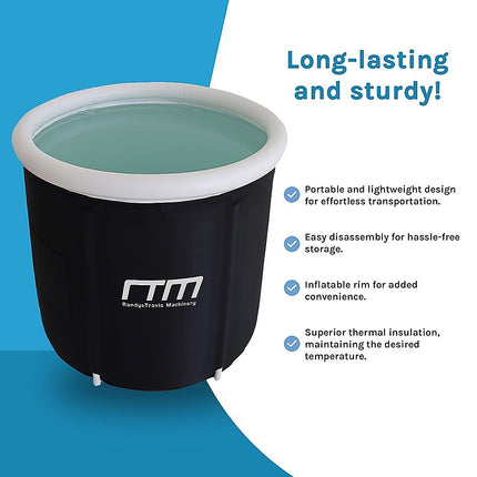 Premium Portable Ice Bath Inflatable Foldable Cold Water Therapy.