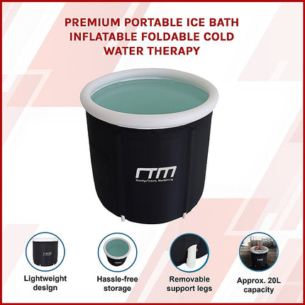 Premium Portable Ice Bath Inflatable Foldable Cold Water Therapy.