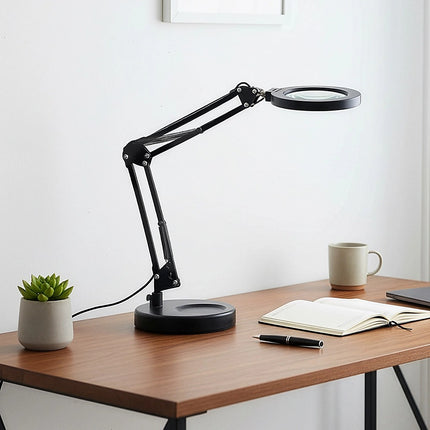 10X Magnifying Glass Desk Light Magnifier LED Lamp Reading Lamp With Base.