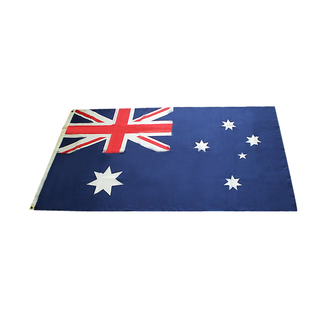 Australian Flag Heavy Duty Woven Spun Poly Australia Flag Metal Clips.