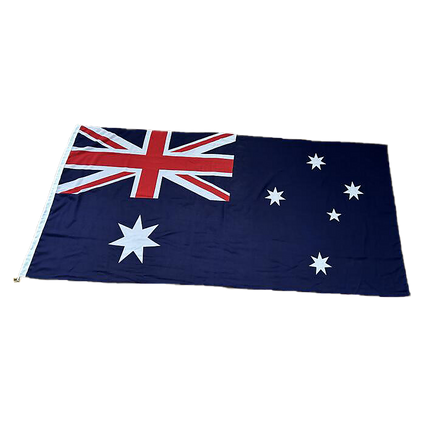 Australian Flag Heavy Duty Woven Spun Poly Australia Flag Metal Clips.