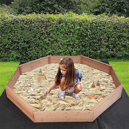 Kids Sand Pit Large Octagonal Wooden Sandpit.
