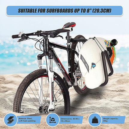 Adjustable Surfboard Skimboard Bicycle Rack Carrier.