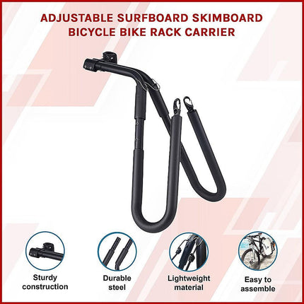 Adjustable Surfboard Skimboard Bicycle Rack Carrier.