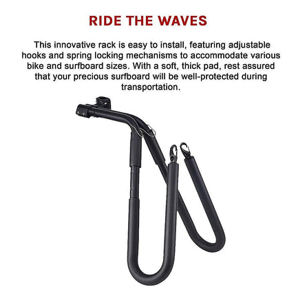 Adjustable Surfboard Skimboard Bicycle Rack Carrier.