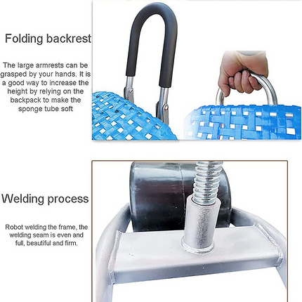 Gardening Seat Portable Height Adjustable Folding Stool Kneeling Pad.