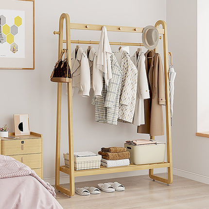 Wood 160x100cm Clothes Rack Slim Stylish Space Saving.