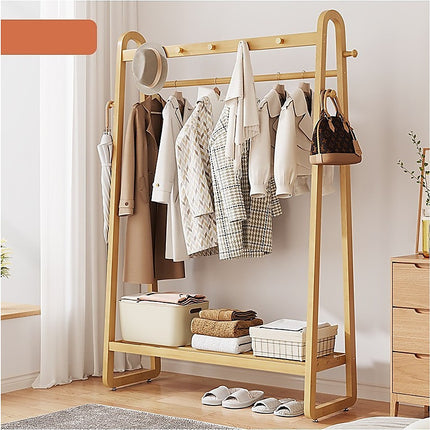 Wood 160x100cm Clothes Rack Slim Stylish Space Saving.