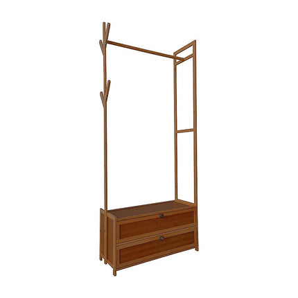 165x70cm Clothes Rack Stand Storage Shelves Modern Coat Tree.