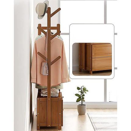 165x70cm Clothes Rack Stand Storage Shelves Modern Coat Tree.