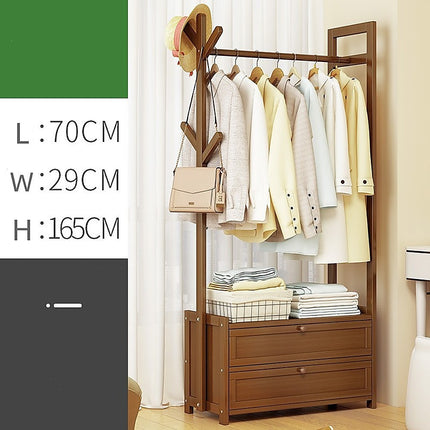 165x70cm Clothes Rack Stand Storage Shelves Modern Coat Tree.