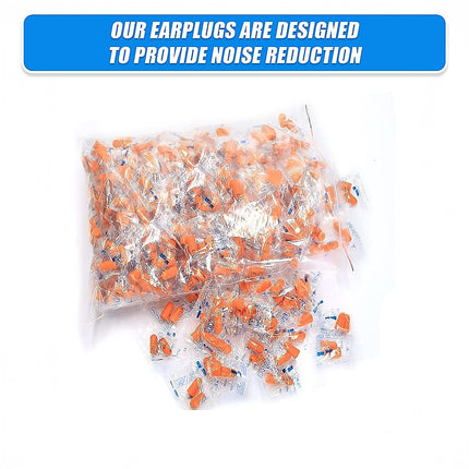 Foam Ear Plugs Disposable 200 Pairs Noise Cancelling Plane Sleep Snoring.