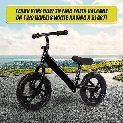 Kids Ride On Push Bike Balance Bicycle with Training Wheels for Toddlers.