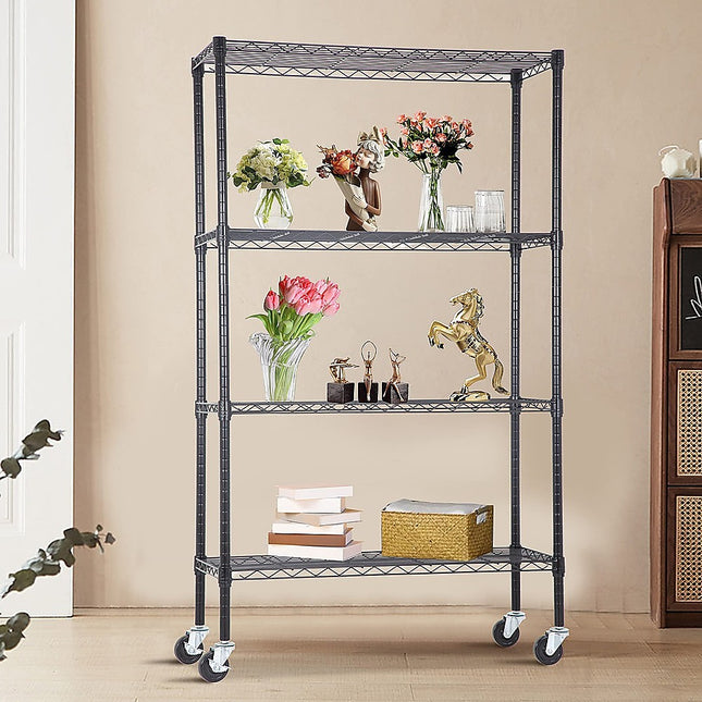 Modular Wire Storage Shelf 900 x 350 x 1800mm Steel Shelving.