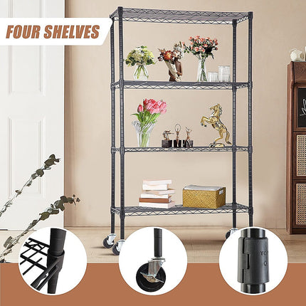 Modular Wire Storage Shelf 900 x 350 x 1800mm Steel Shelving.